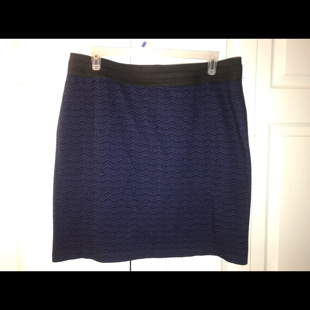 Navy blue pencil skirt